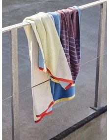 Modrá froté bavlnená osuška 70x140 cm Block – Hübsch