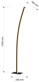 Wofi 3020-106 - LED Stmievateľná stojacia lampa BOLOGNA LED/21W/230V