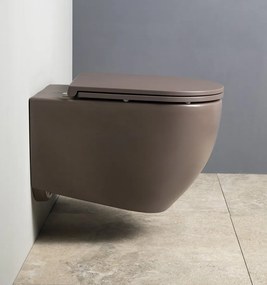 Isvea Isvea, INFINITY závesná WC misa, Rimless, 36,5x53cm, taupe, 10NF02005-2H