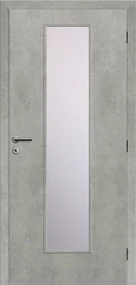 Solodoor Interiérové dvere Etta 7, 90 P, 950 × 1985 mm, fólia, pravé, betón, presklené