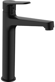 Kuchinox Atez, vysoká umývadlová batéria h-288 + odtoková zátka ClickClack, čierna matná, LAV-BTK_72NA