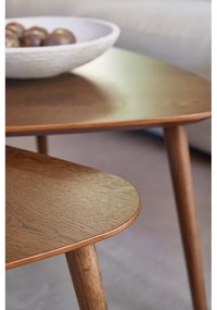 Hnedé konferenčné stolíky v súprave 2 ks v dekore duba 70x100 cm Adda – Unique Furniture