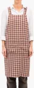 Ľanová zástera Chocolate Gingham