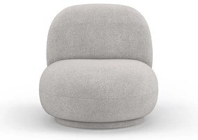 Svetlosivé kreslo z textílie buklé Chuck – Micadoni Home