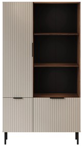 Cama Široký regál Almera 4 - béžová / orech