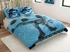 Svietiace bavlnené obliečky JURSKÝ SVET modré Rozmer obliečky: 70 x 90 cm | 140 x 200 cm