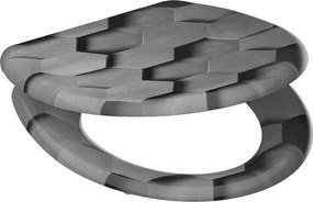 Eisl Sanitär WC sedadlo Duroplast Soft Close Hexagons 82392