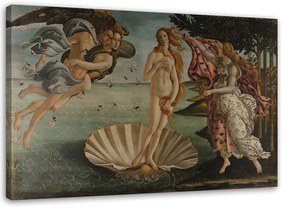Obraz na plátně REPRODUKCE Zrození Venuše S.Botticelli, - 60x40 cm