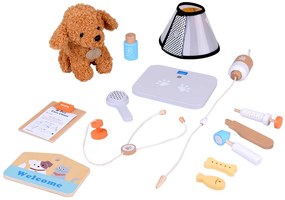 Jokomisiada Wooden Veterinary Clinic – Vet Clinic with Puppy + Accessories ZA5939