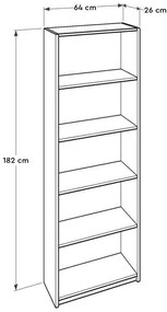 Regál Kaida 4 (orech svetlý) . Vlastná spoľahlivá doprava až k Vám domov. 1109404