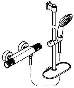 GROHE 34791001 - Termostatická sprchová súprava PRECISION FEEL 600 mm chróm