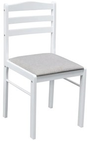 Jedálenský set Sesiones (biela + béžovosivá) (pre 4 osoby). Vlastná spoľahlivá doprava až k Vám domov. 1116505