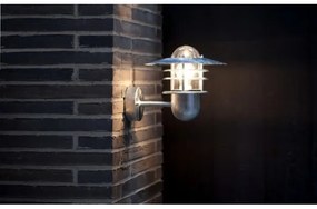 Nordlux - Vonkajšie nástenné svietidlo AGGER 1xE27/60W/230V IP54 strieborné