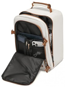 Konofactory Béžový odolný batoh do lietadla "Transporter" - M (35l)