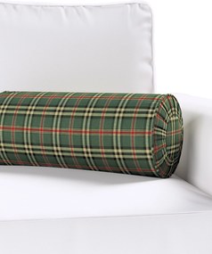 Valcový vankúš so záhybmi farba produktu zelená látka vzorované