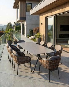 Záhradný set Borneo: stôl a 8 stoličiek