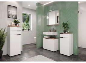 Nástenné zrkadlo s osvetlením/s poličkou 76x75 cm Menen – Germania