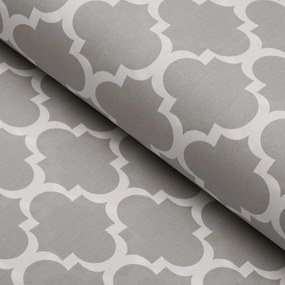 Biante Bavlnený okrúhly obrus Sandra SA-188 Sivé Maroko Ø 140 cm