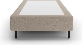 Béžová čalúnená jednolôžková posteľ bez čela 90x200 cm Whale – Micadoni