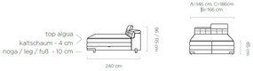 Luxusná box spring posteľ Massimo 180x200, hnedá Palladium