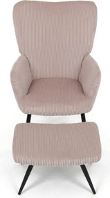 Kreslo ružové s podnožkou AK-L7285 PINK6