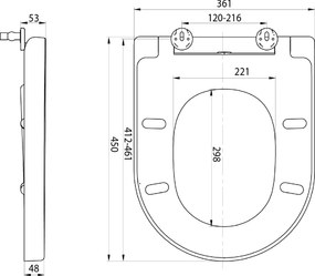 Aqualine DONA WC sedátko, Soft Close, biela FD121