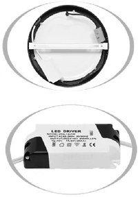 ECOLITE Stropné bodové LED svietidlo LADA 2, 30cm, IP20, 25W, 2260lm, čierne