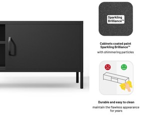 RTV skrinka XL ROSARIA 1700 x 400 x 500, čierna
