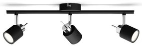 Philips - Bodové svietidlo MERANTI 3xGU10/35W/230V čierna