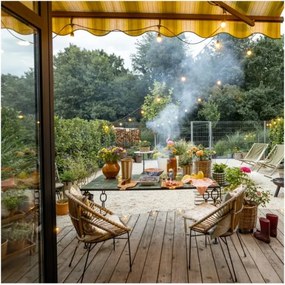 LED Vonkajšia dekoračná reťaz BAJA ST64 10xE27/1W/230V 10,9m IP44 teplá biela