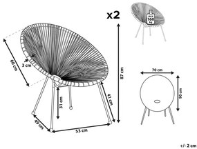 Set 2ks. Záhradných stoličiek Alvarez II (prírodná). Vlastná spoľahlivá doprava až k Vám domov. 1035812