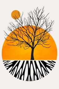 Ilustrácia Warming Roots, Kubistika, (26.7 x 40 cm)