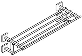 GROHE 41099000 - Multidržiak na uteráky START CUBE 600 mm lesklý chróm