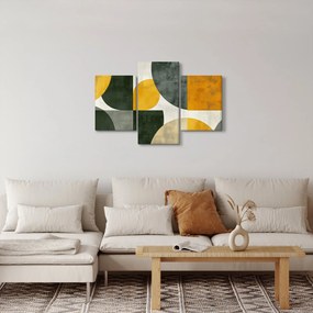 Obraz - Abstrakcia v olivovej farbe (90x60 cm)