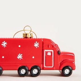 Závesná vianočná dekorácia EVI RED kamión 754081