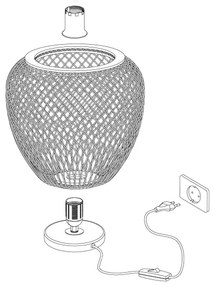 Eglo 43263 - Stolná lampa DEMBLEBY 1xE27/40W/230V