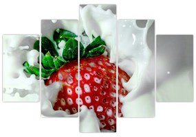 Obraz jahody v jogurte