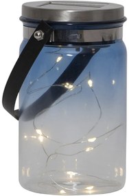 Vonkajší solárny lampáš Star Trading Tint Lantern Blue, výška 15 cm