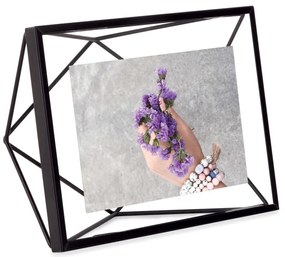 Čierny kovový stojací/na stenu rámček 20x15 cm Prisma – Umbra