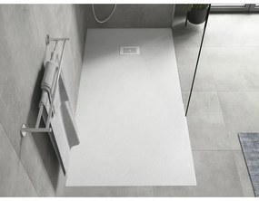 Mexen Hugo, obdĺžniková sprchová vanička SMC 180 x 90 cm, biela, biela krytka, 42109018-W