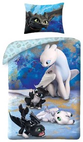 Halantex Detské obliečky AKO VYCVIČIT DRAKA 3 - RODINKA