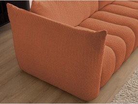 Oranžová pohovka z textílie buklé 234 cm Azra – Bobochic Paris