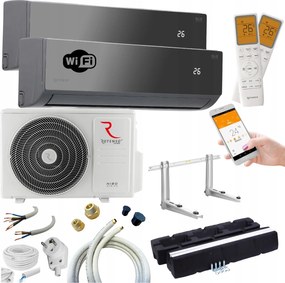 Nástenný klimatizátor Rotenso Elis Multisplit 8 m Čierny Wifi 2,6 kW 3,4 kW