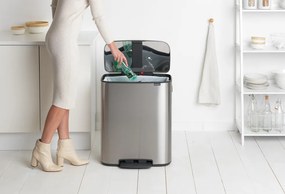 Brabantia BO pedálový kôš 60L matná oceľ otiskuvzdorná