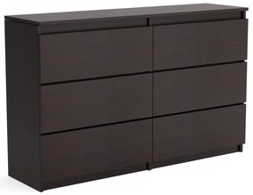 Veľká komoda 6 zásuviek ARIE šírka 120cm Wenge
