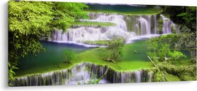 Obrázok - Vodopády Huay Mae Khamin, Kanchanaburi, Thajsko (120x50 cm)