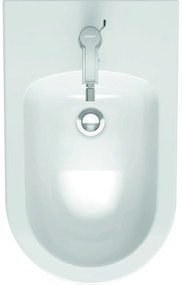 DURAVIT ME by Starck samostatne stojací bidet ku stene, s otvorom, s prepadom, 370 x 600 mm, biela matná, 2289103200