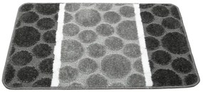 Sada kúpeľňových koberčekov SIENA sivá, pruhy / bodky