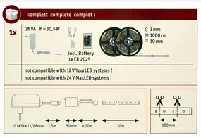 Paulmann 78980 - LED RGB/28W Stmievateľný pásik SIMPLED 10m 230V + DO