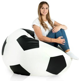 Sedací vak Futbal čierny ekokoža